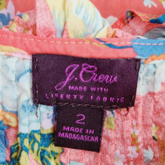 J. Crew Floral Liberty Fabric Popover Blouse - Picture 5 of 6